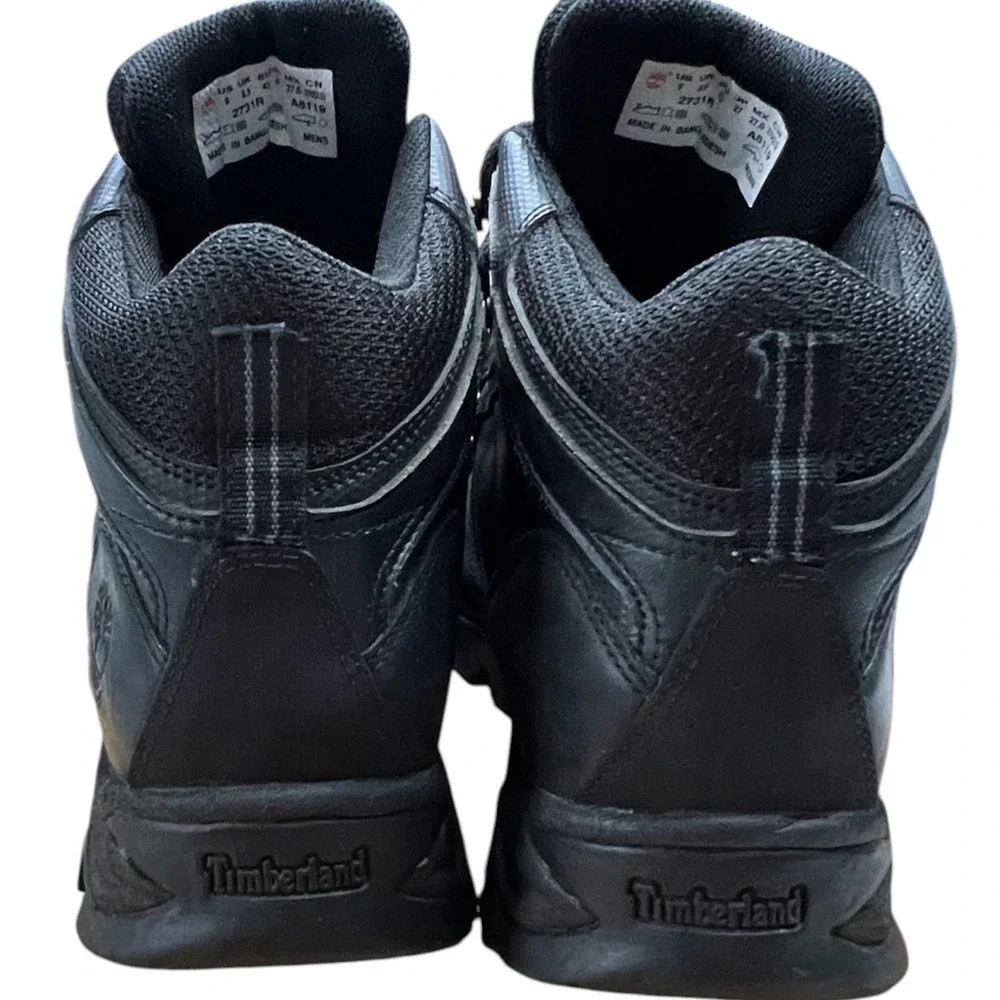 Timberland Men's Mt. Maddsen Hiking Waterproof Boots - Black Leather - Size 9
